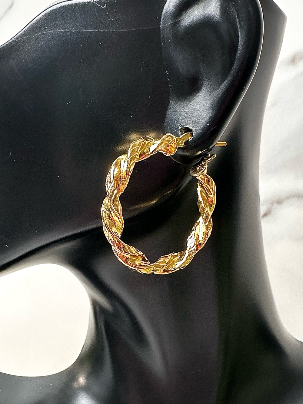 💛18k Gold Plated Twist Hoops Made in Italy